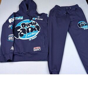 HP Farms Dirty Fanta Exotics Navy Blue Hoodie Jogger Tracksuit Set Small 0064